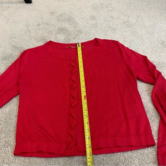TAHARI pink long sleeve cardigan sweater Sz L - Picture 7 of 10